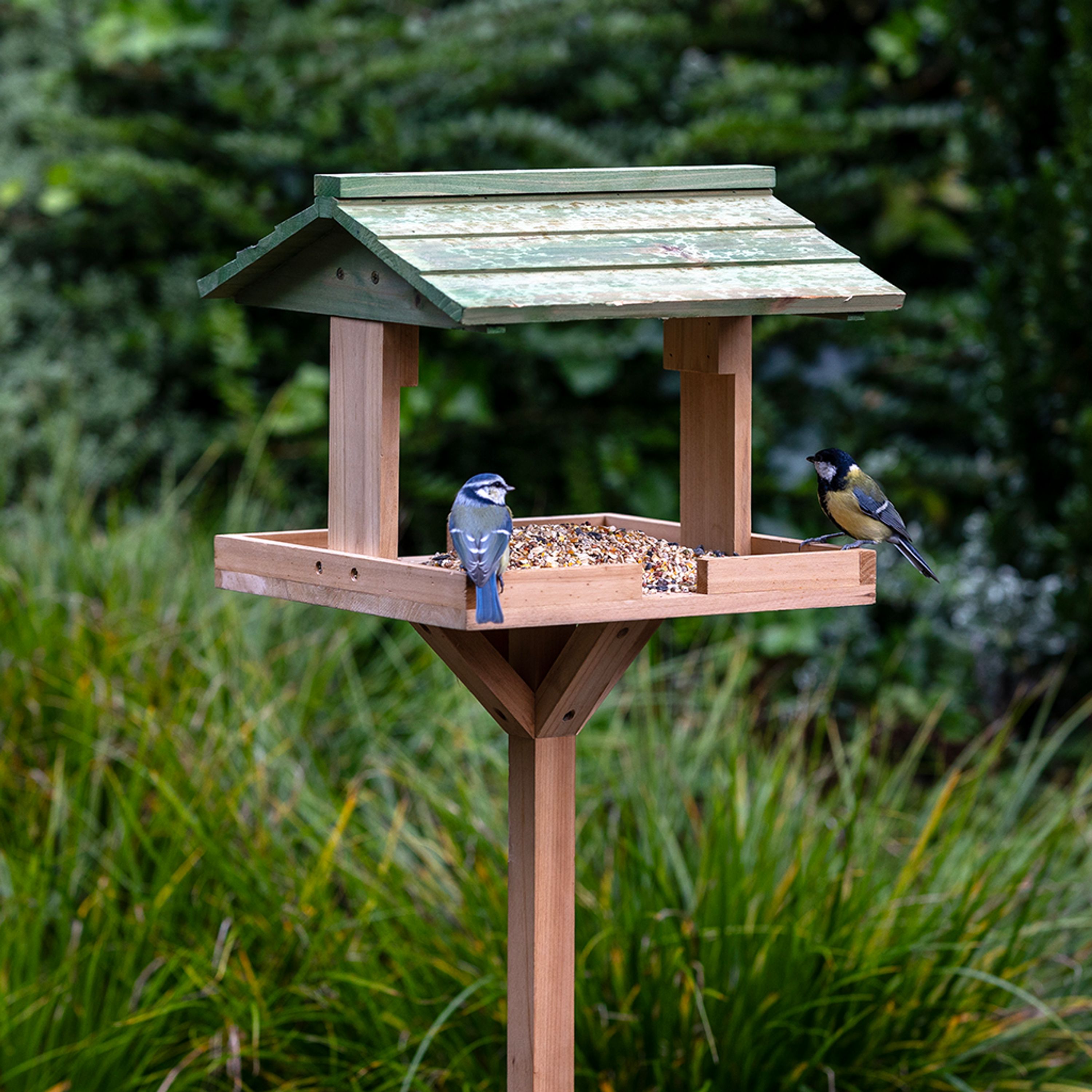 Gifts4Nature Futterhaus für Gartenvögel, grün | Gifts4Nature